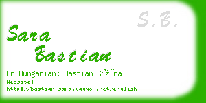 sara bastian business card